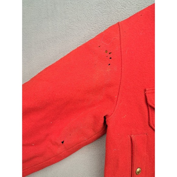 Vintage 50s 60s Woolrich Jacket Mens 40 Hunting Wool Coat Mackinaw Made in USA - Picture 8 of 16